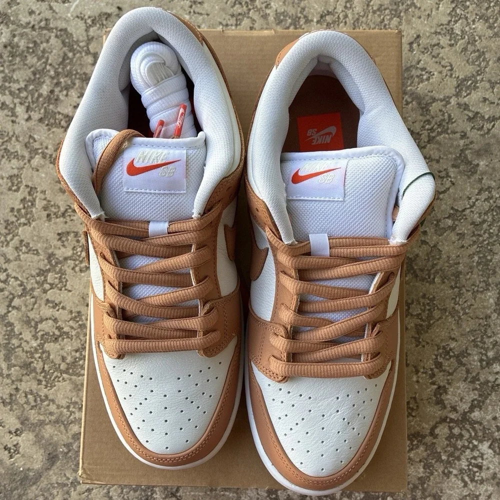 Brand New / DS Nike SB Dunk Low Pro ISO light cognac. Men's Size 9.5. OG ALL